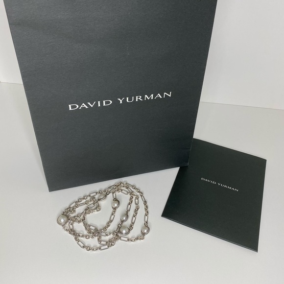 David Yurman Pearl Sterling Necklace Chain - Picture 16 of 16
